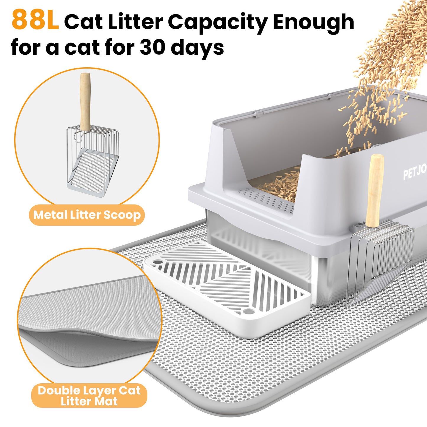 Stainless Steel Cat Litter Box