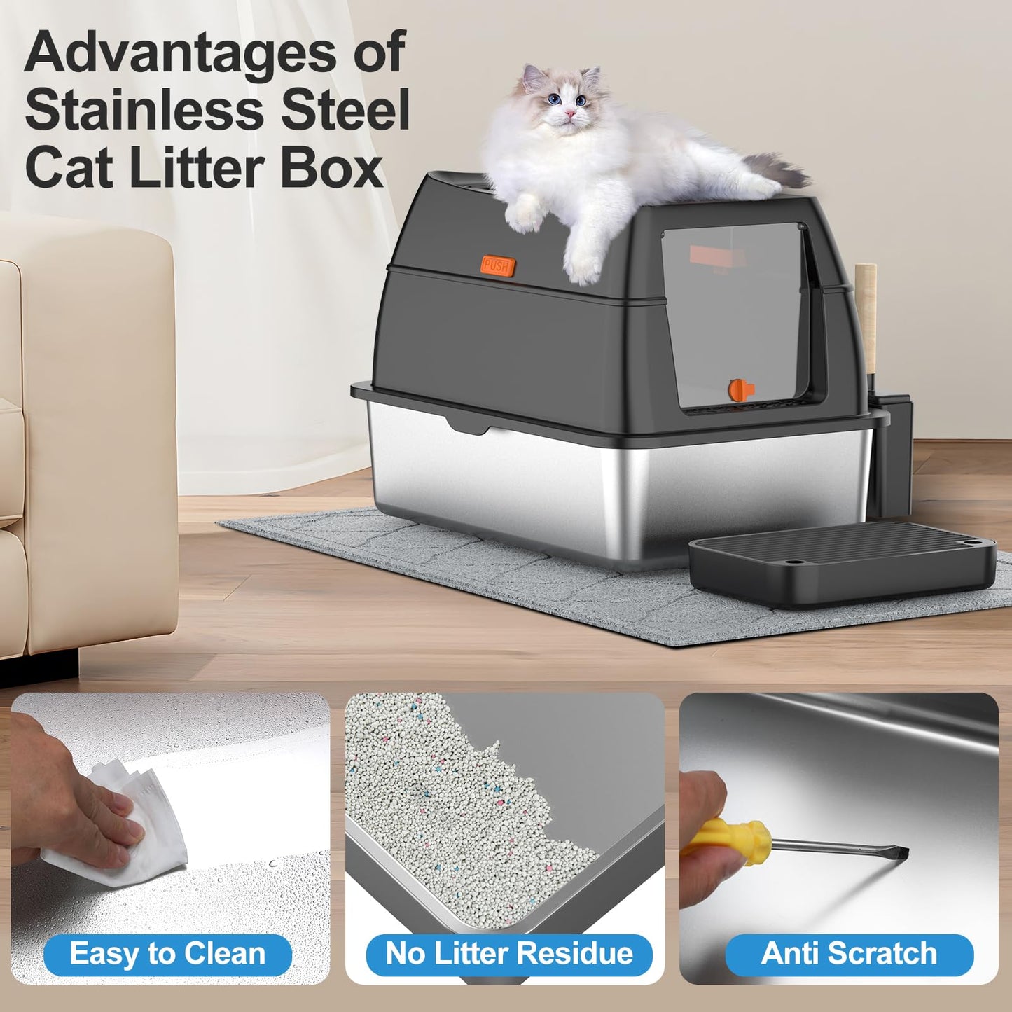 Stainless Steel Litter Box